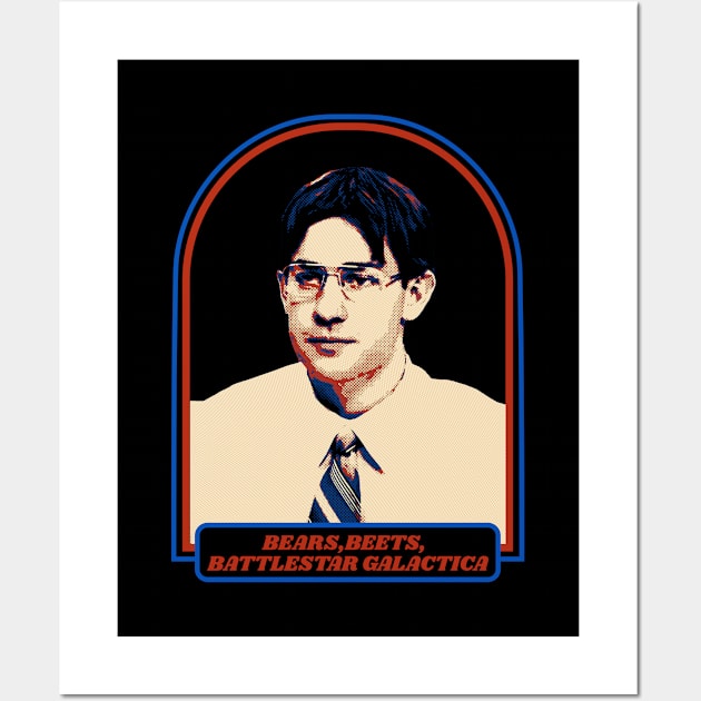 jim - bears beets battlestar galactica Wall Art by HANASUISI